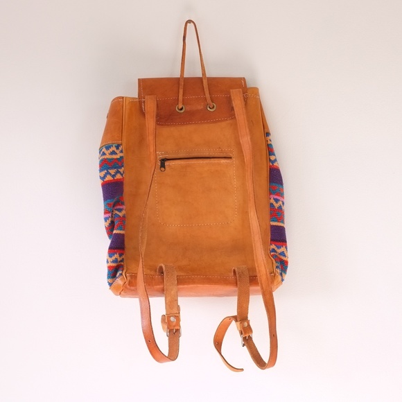vintage leather backpack | vtg bohemian backpack main image 6